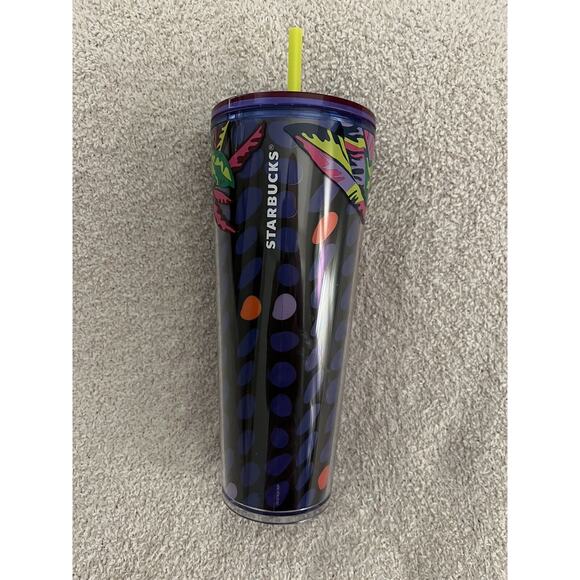 Starbucks 2023 Floral & Leaves Cold Cup Tumbler, 24oz, NEW - Picture 1 of 4